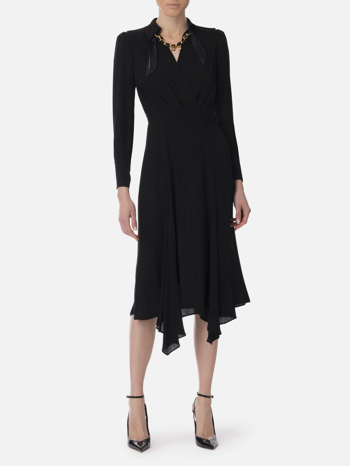 ELISABETTA FRANCHI Abito Donna  AB86352E2-110 NERO gioboutiqueweb