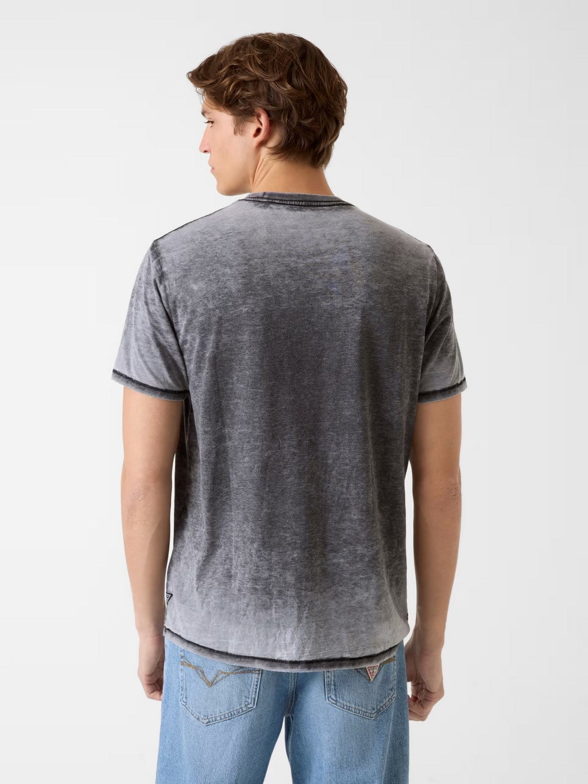 GUESS T-shirt Uomo SS BSC MARINE LOGO TEE M6RI11 KC4J0 JBLK Jet Black A996 gioboutiqueweb
