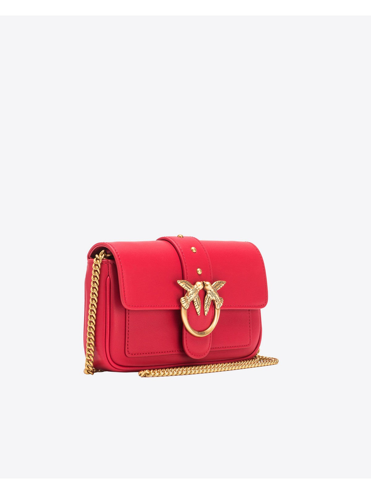 PINKO Borsa Donna Love One Pocket C Vitello Seta 100061-A0F1 R30Q Rosso gioboutiqueweb