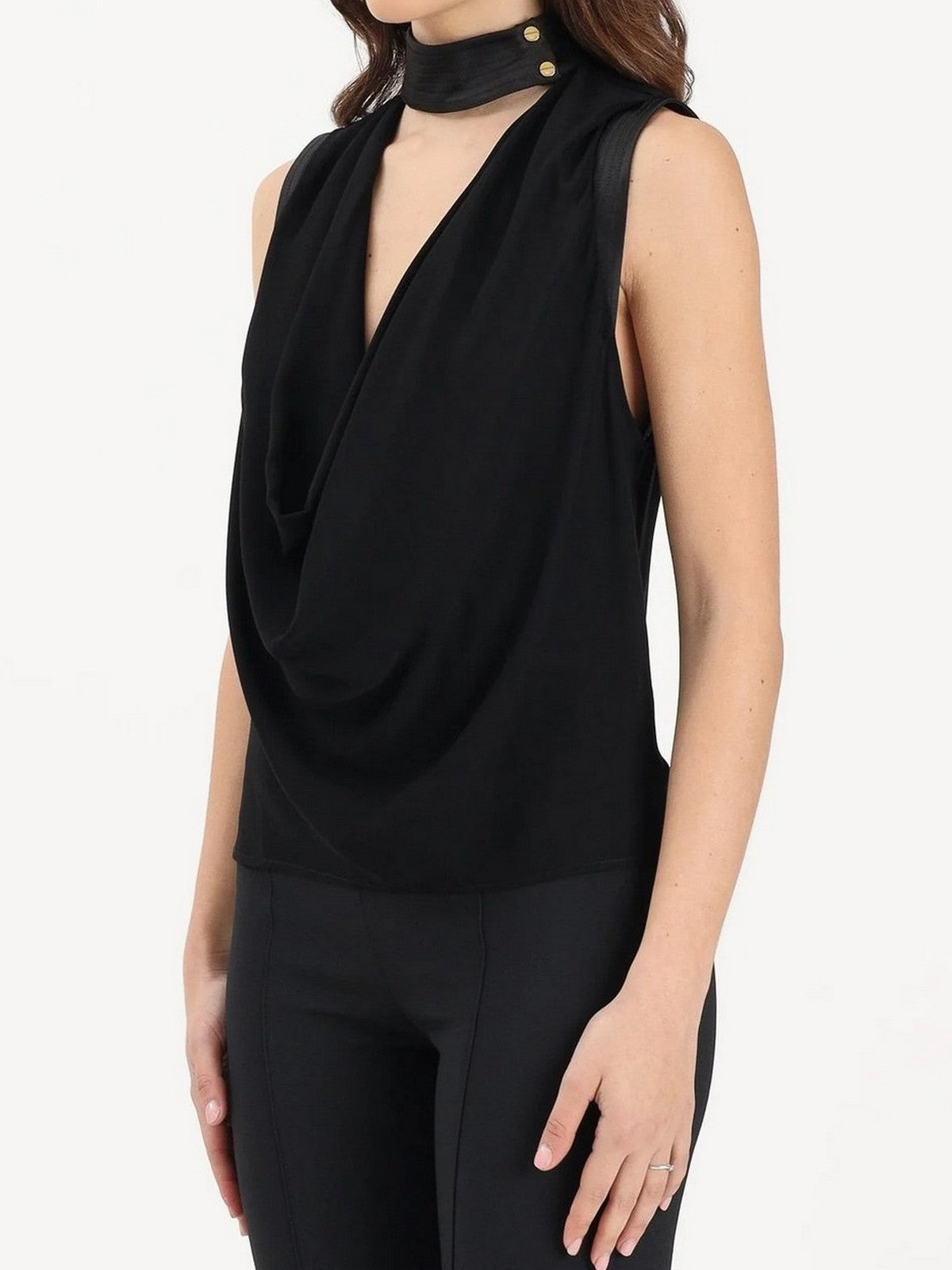 ELISABETTA FRANCHI Top Donna  CA13461E2 110 Nero gioboutiqueweb
