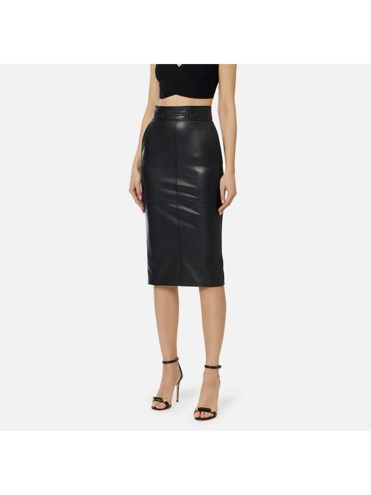 ELISABETTA FRANCHI Gonna Donna  GO16361E2 110 Nero gioboutiqueweb