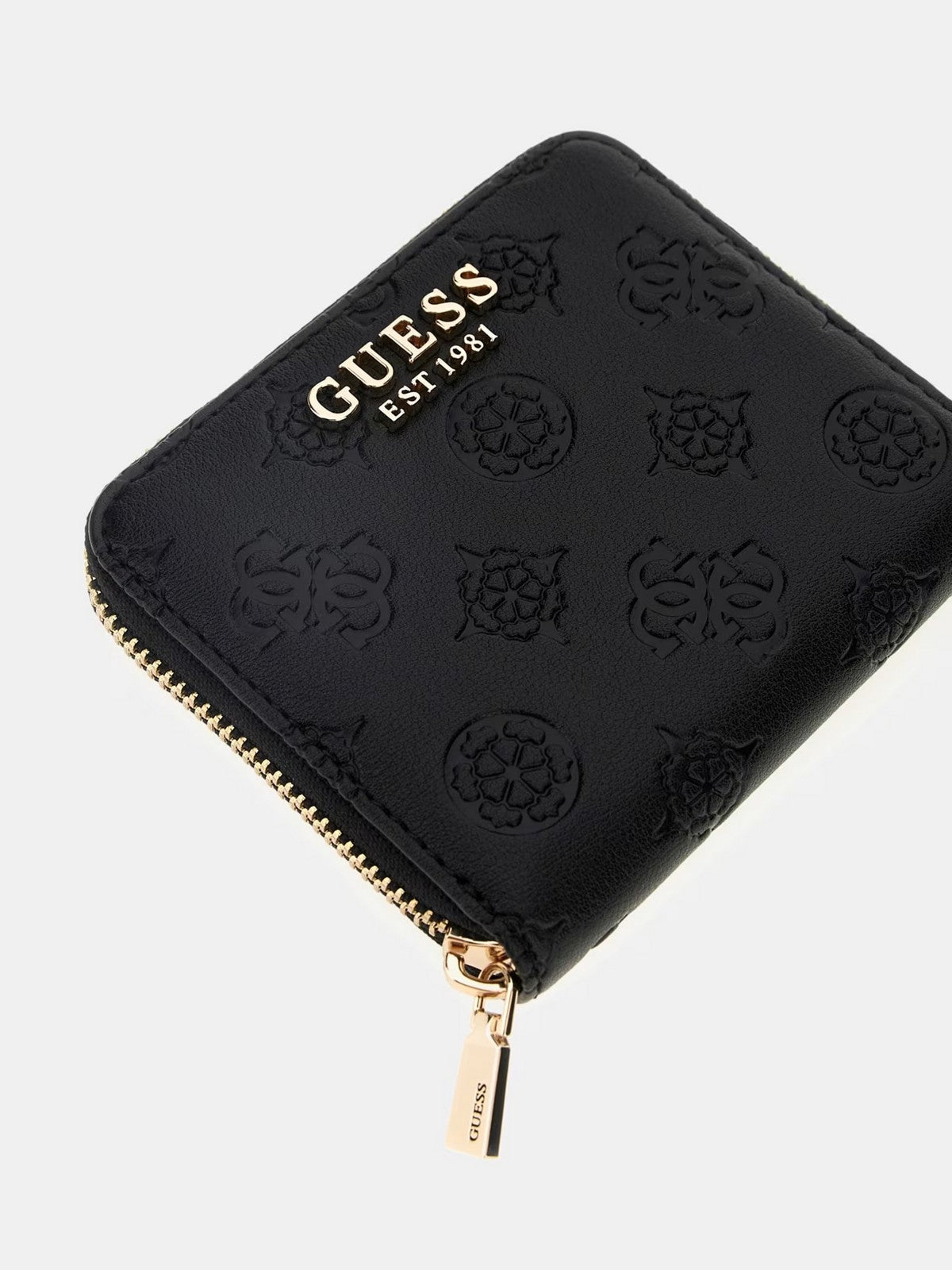 GUESS Portafoglio Donna PHOEBE SLG SMALL ZIP AROUND SWPD96 65137 BLO BLACK LOGO gioboutiqueweb