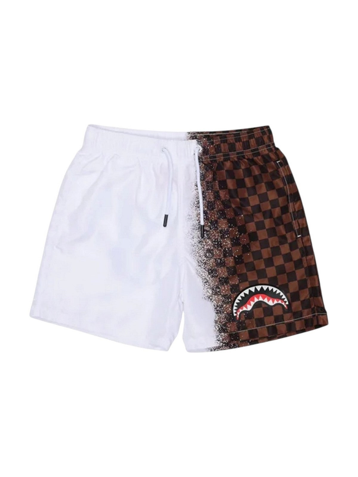 SPRAYGROUND Costume da bagno Uomo SPRAY SIP BROWN SWIM TRUNKS SP918WHT WHITE