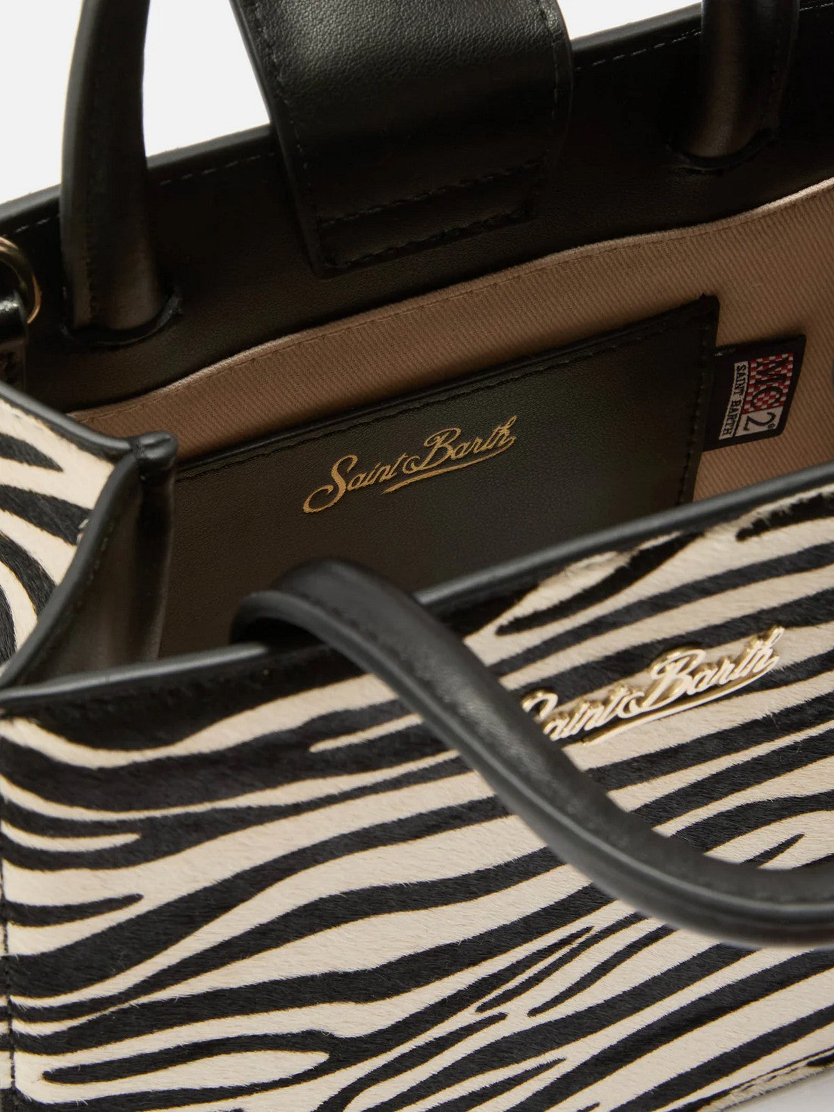 MC2 SAINT BARTH Pochette Donna  SHOP BAG MINI 00711I ZEBRA BRUSHED LEATHER 10