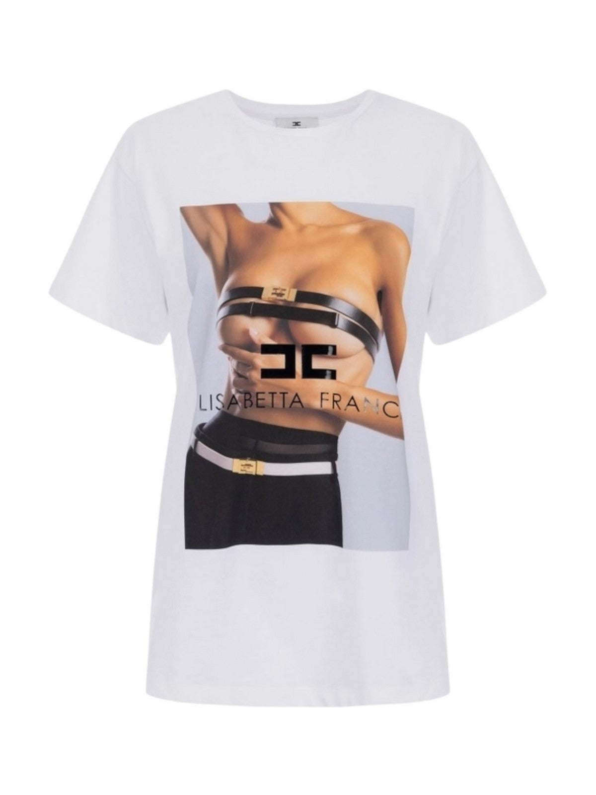 ELISABETTA FRANCHI T-shirt Donna  MA02456E2 270 GESSO gioboutiqueweb
