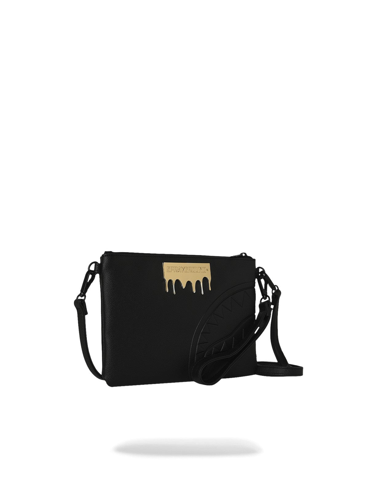 SPRAYGROUND Pochette Unisex adulto GOLD BRICK LUX CROSSBODY POUCHETTE 910B9044NSZ Nero gioboutiqueweb