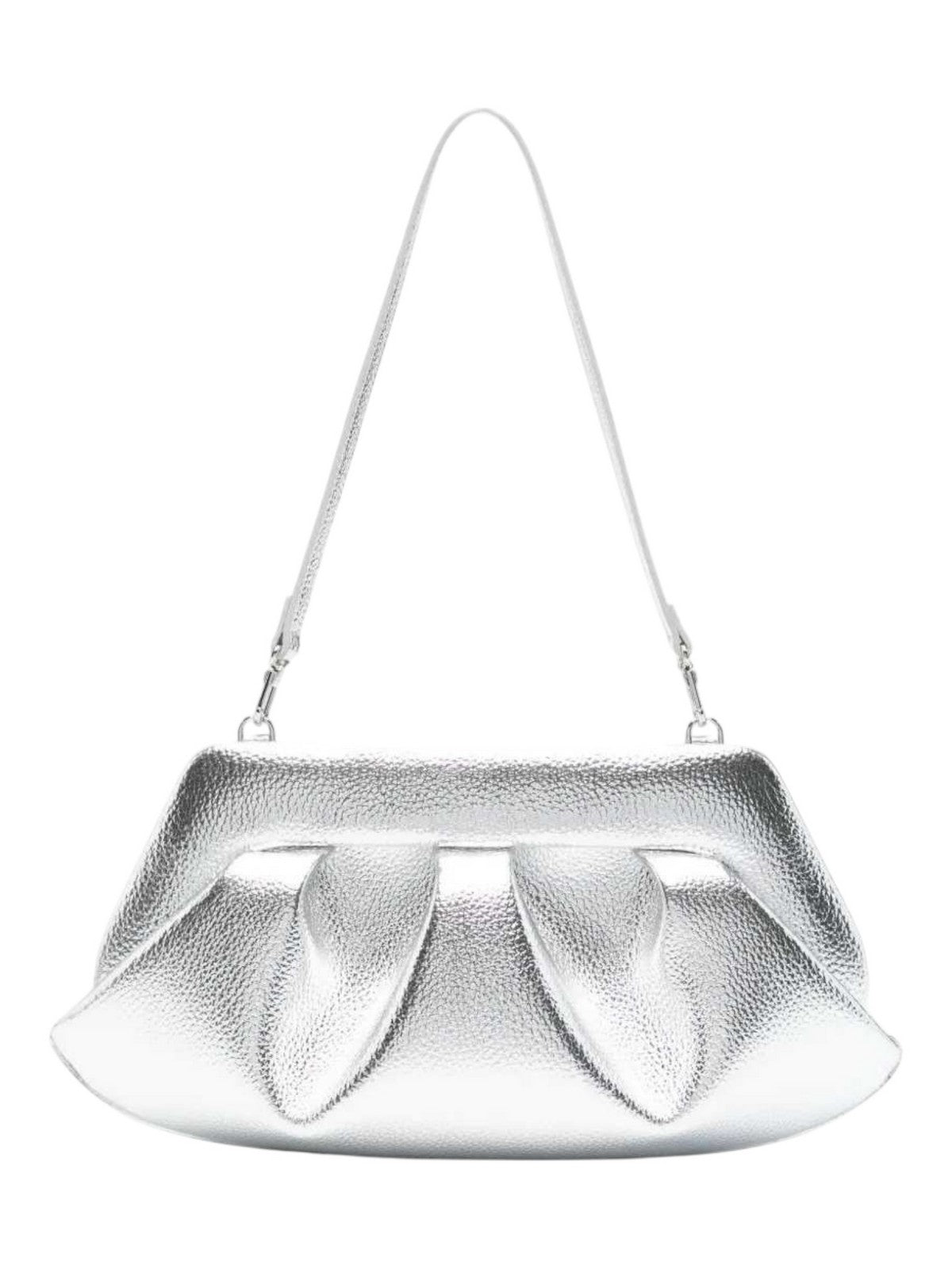 THEMOIRè Borsa Donna BIOS BAGUETTE BOTTOLATO LAMINATO 261WTMBB0OOBL SILVER SILVER gioboutiqueweb