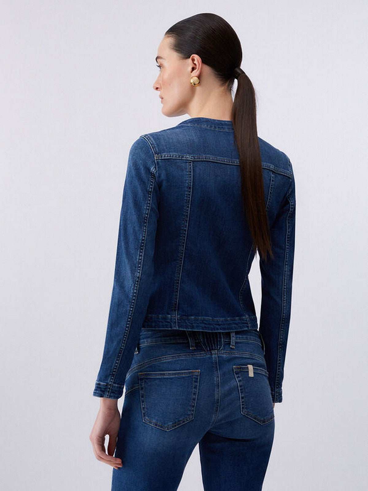 LIU JO BLUE DENIM Giubbino Donna  UA6260D0275 78988 Den.Blue dk.buttons gioboutiqueweb
