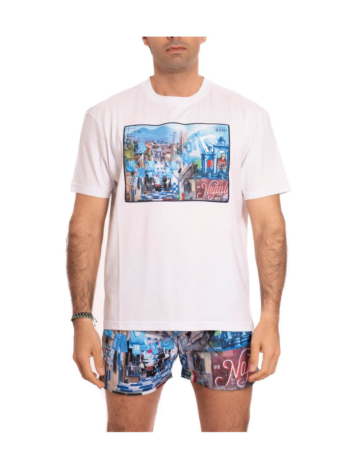 MOVE be different T-shirt Uomo  T-SHIRT VICOLI BIANCO