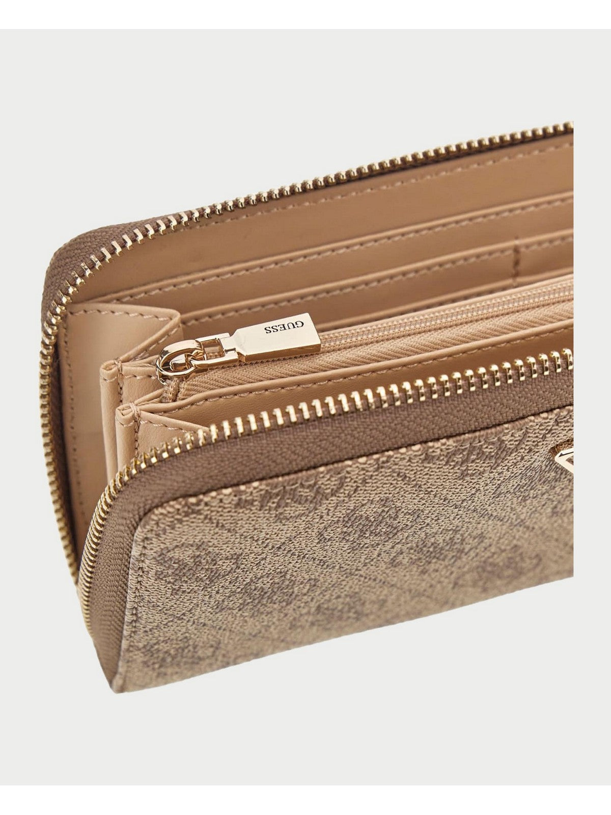 GUESS Portafoglio Donna LAUREL II SLG LARGE ZIP AROUND SWSG74 59146 LTL LATTE LOGO gioboutiqueweb