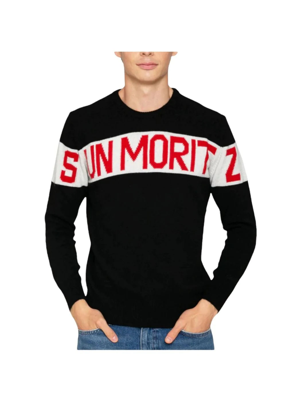 MC2 Saint Barth Pull pour hommes Heron Ski SMST04 Black