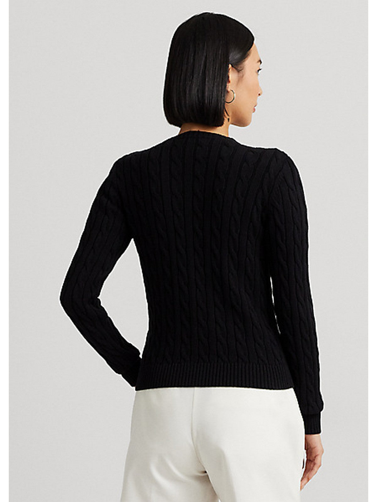 LAUREN RALPH LAUREN Cardigan Donna  200932225 003 BLACK gioboutiqueweb
