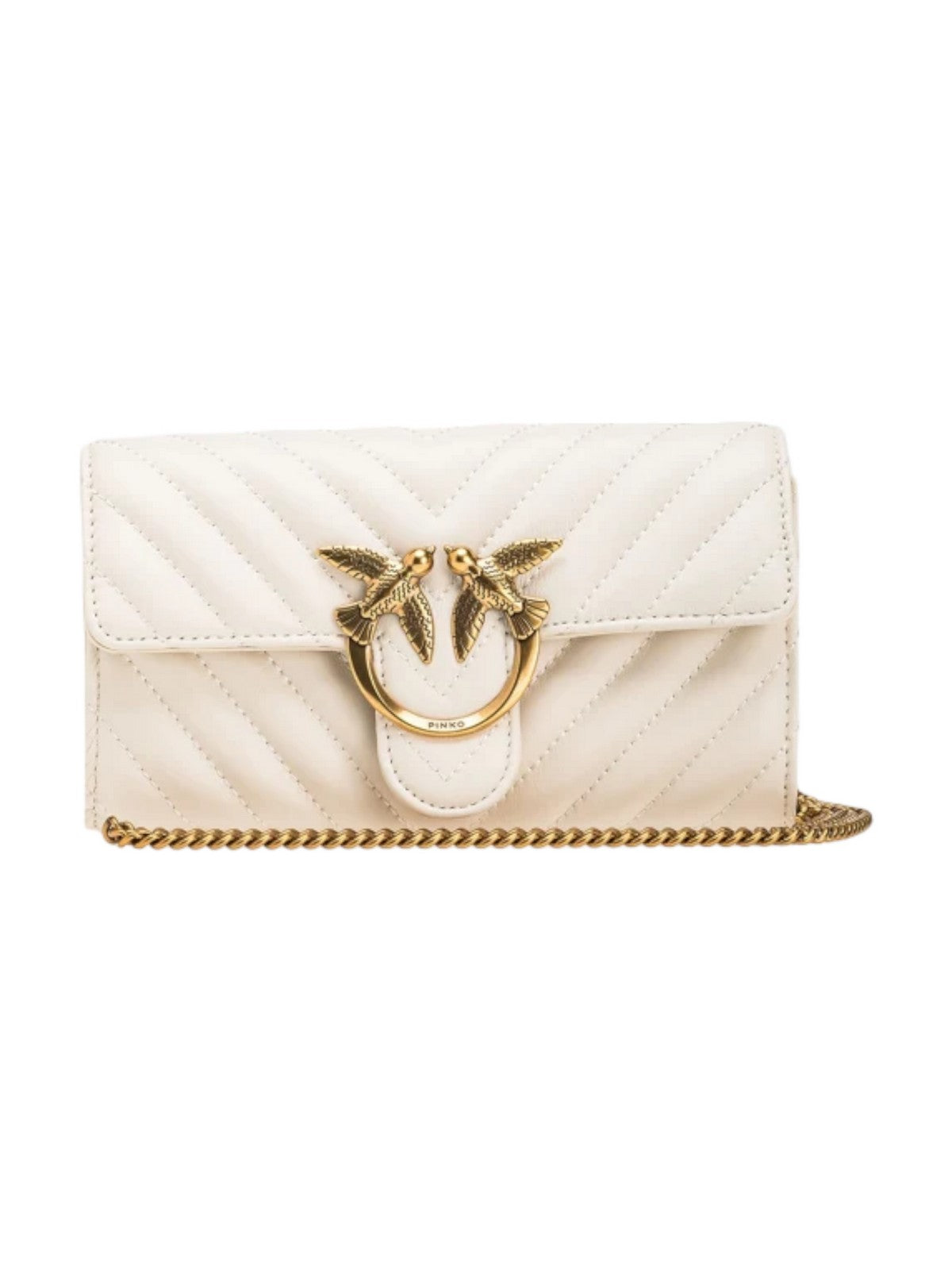 PINKO Portafoglio Donna Love one wallet 100062-A0GK Z14Q Bianco gioboutiqueweb