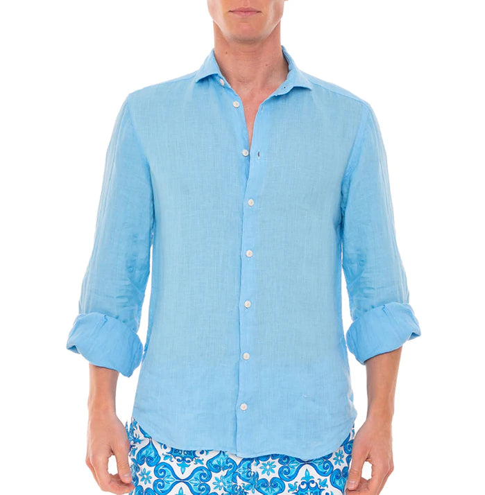 MC2 SAINT BARTH Camicia Uomo  PAMPLONA Blu gioboutiqueweb